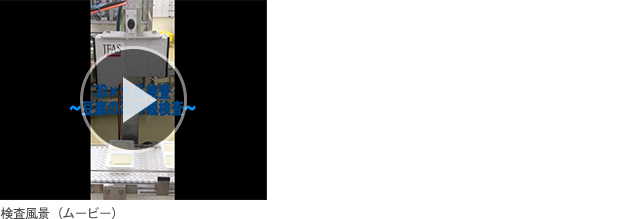 検査風景(ムービー) 豆腐の欠け検査