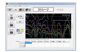 データストレージ画面