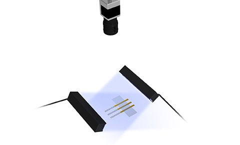 サーミスタのリード線ピッチ計測