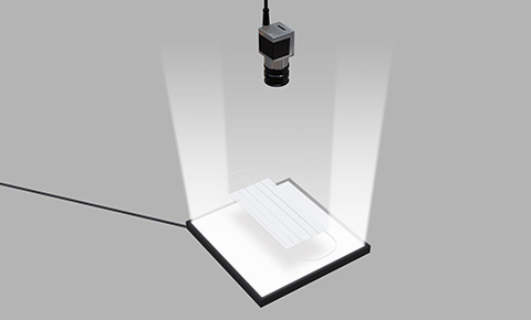 マスクの折り目検査