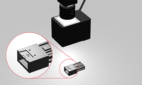 車載用コネクタ部品のキャビティ番号読取