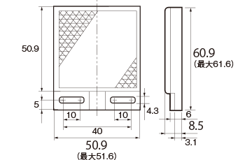 回路図・外形寸法図 : アンプ内蔵センサ フリー電源・コードタイプ