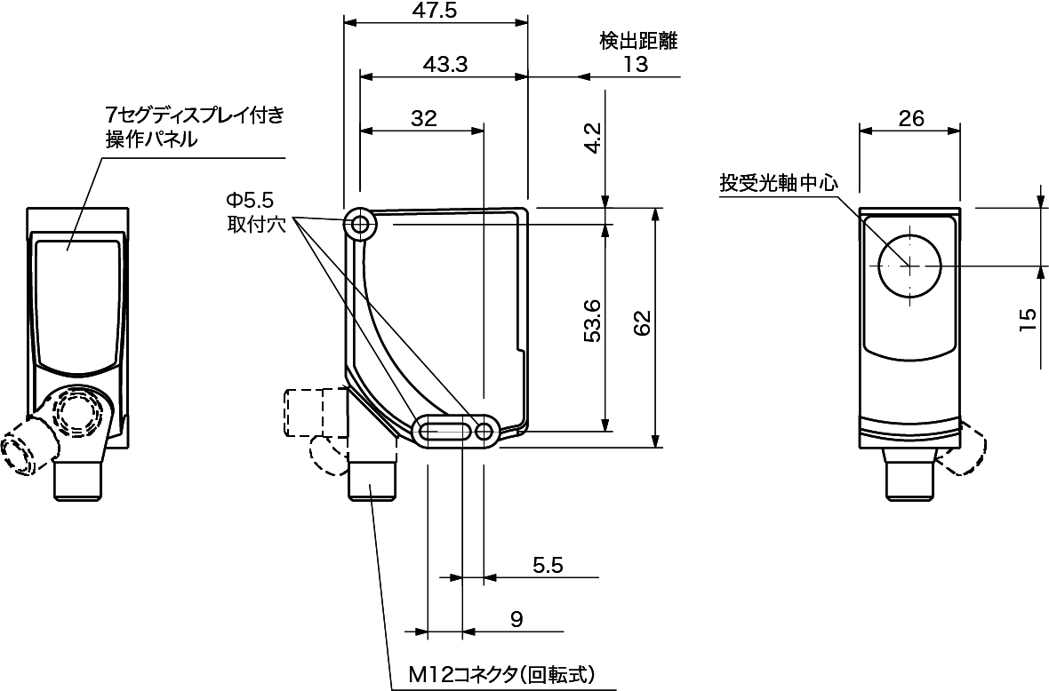 ③【直接取引】ふじひろページ① 回路図・外形寸法図 : アンプ内蔵センサ ローコストタイプ - Z