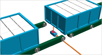 奥行のない個所でのトレイの位置決め